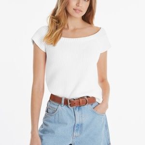 525 America Juliet Cotton Shaker Sweater